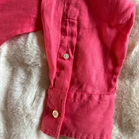 Ralph Lauren Hot Pink Linen Long Sleeve - Picture 5 of 9